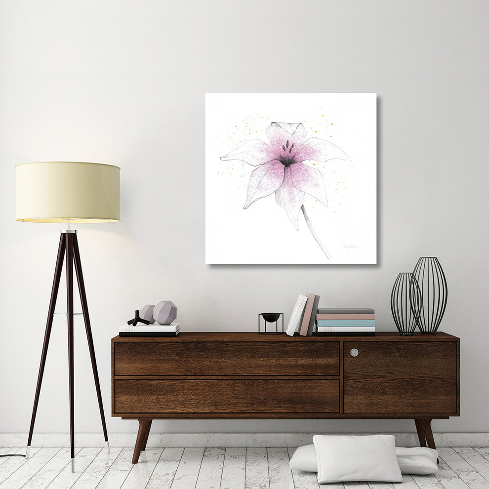 "Pink Graphite Flower V" Digital Paper Print by Avery Tillmon, 42"x42"