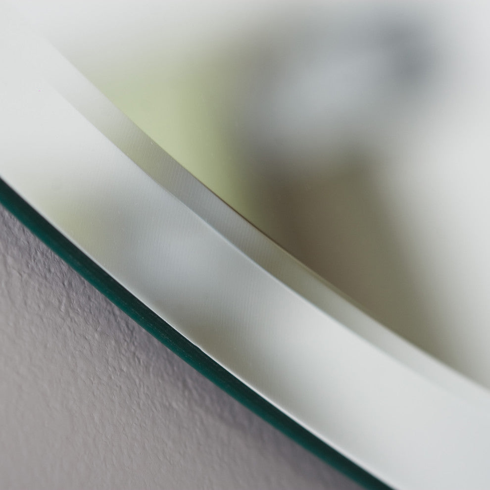 Frameless Oval Beveled Mirror