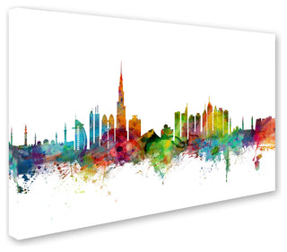 'Dubai Skyline' Canvas Art by Michael Tompsett