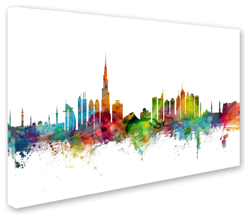 'Dubai Skyline' Canvas Art by Michael Tompsett