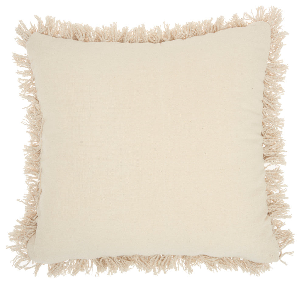 Nourison Home 18"x18" Mina Victory Loop Stripe Center Natural Throw Pillows