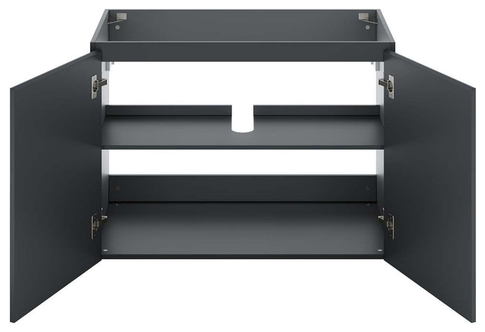 Vitality 36" Wall-Mount Bathroom Vanity, Gray