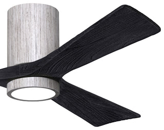 Irene-3HLK  3-Blade Flush Mount Ceiling Fan, Integrated LED, Barnwood Tone/Matte Black, 52