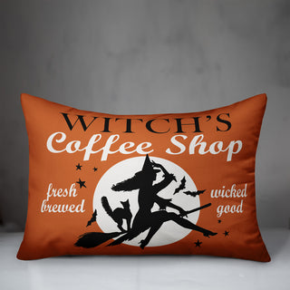 Witch's Coffee Shop 14"x20" Lumbar Pillow