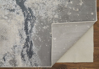 Oria Industrial Abstract Area Rug, Gray/Ivory, 1'8"x2'10"