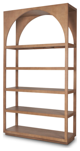 Bela Arched Shelving Unit Medium Brown Wood