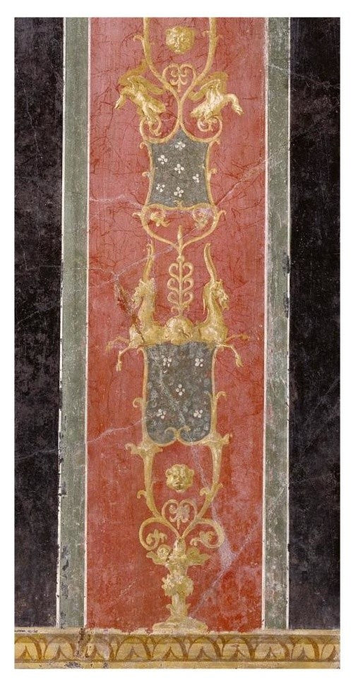 "Wall Fragment with Grotesques" Print 1st Century Roman Artisan, 14"x26"