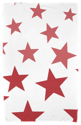 Just Stars, Geometric Print Beach Towel, Red