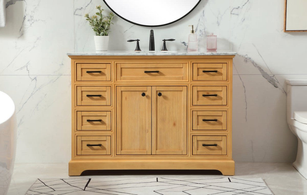 Elegant Lighting VF15048WH Americana 48" - Natural Wood