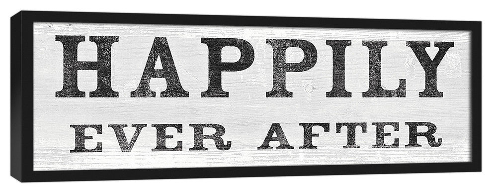 Happily Ever After 12x36 Black Framed Canvas