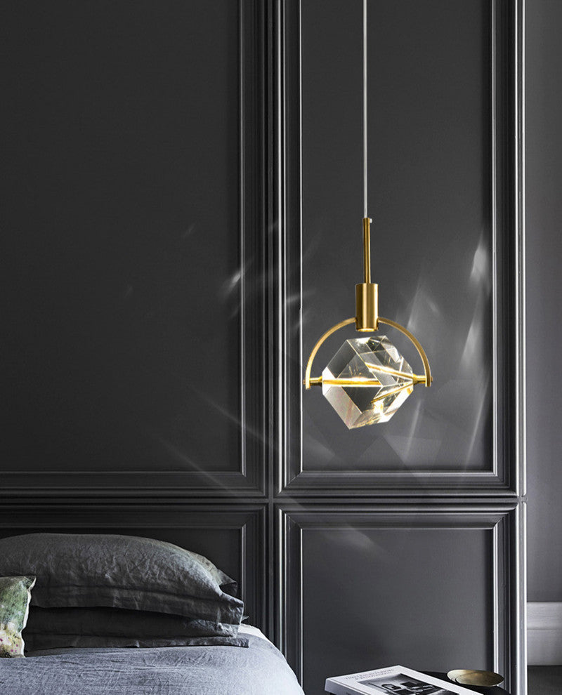 MIRODEMIÂ® Varigotti | Modern Crystal Gold LED Chandelier, Rhombus