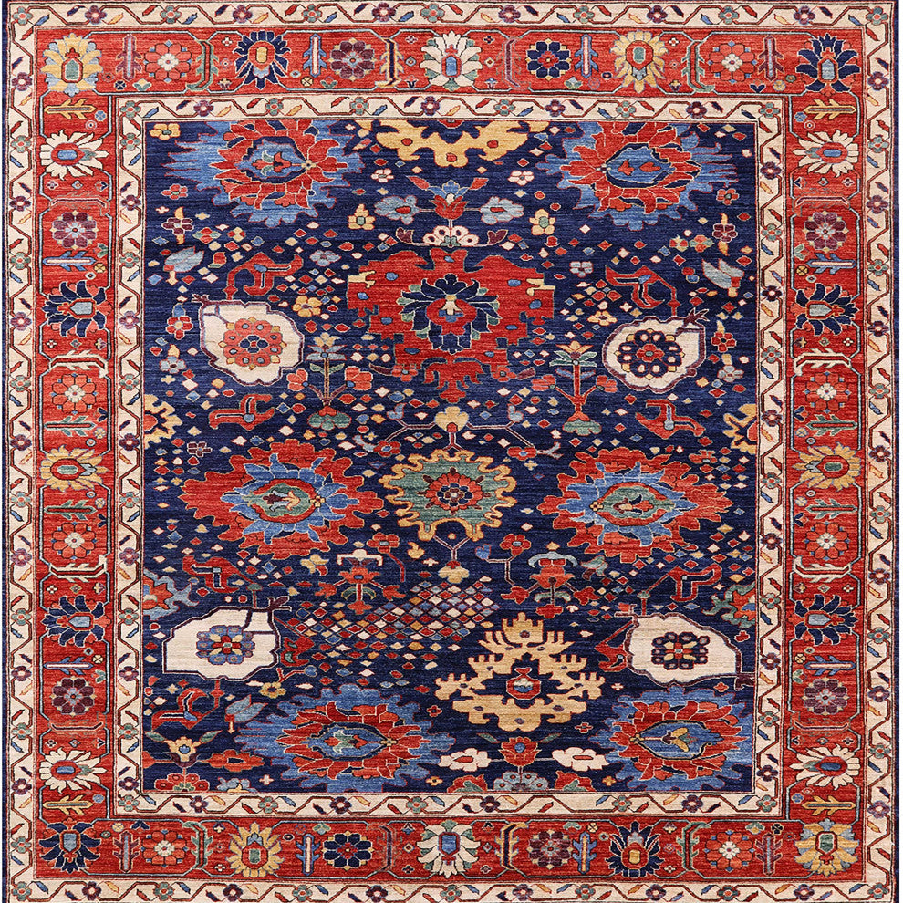 Ahgly Company Indoor Square Mid-Century Modern Area Rugs, 8' Square