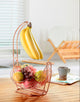 Jiallo Fruit basket with Banana Hanger, Rose Gold