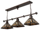 48" Long Nuevo Mission 3 Light Island Pendant
