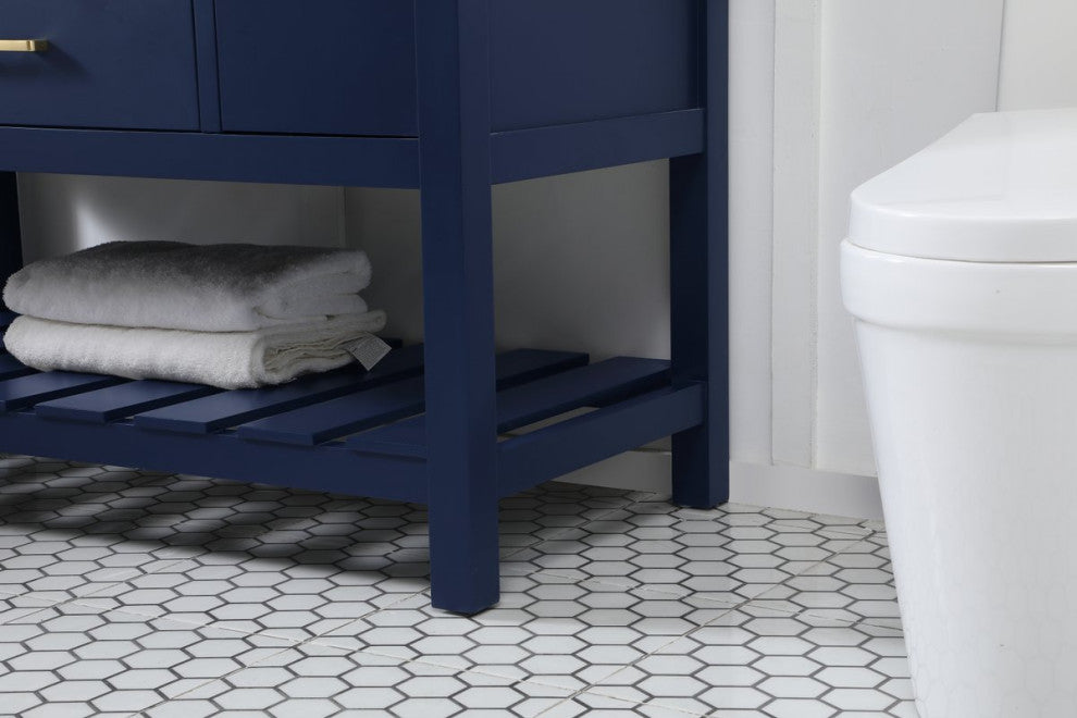 Home Living 22" Farmhouse Blue-Light Bathroom Vanity