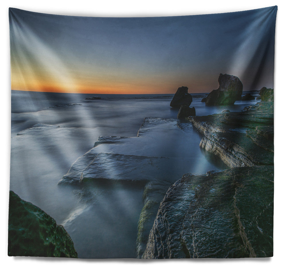 Sunrise at Sydney Seashore Seascape Wall Tapestry, 60"x50"