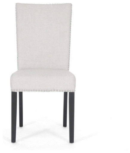 Harrowgate Beige Linen Modern Dining Chair, Set of 2