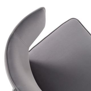 Modrest Lucero Modern Grey Velvet Dining Chair