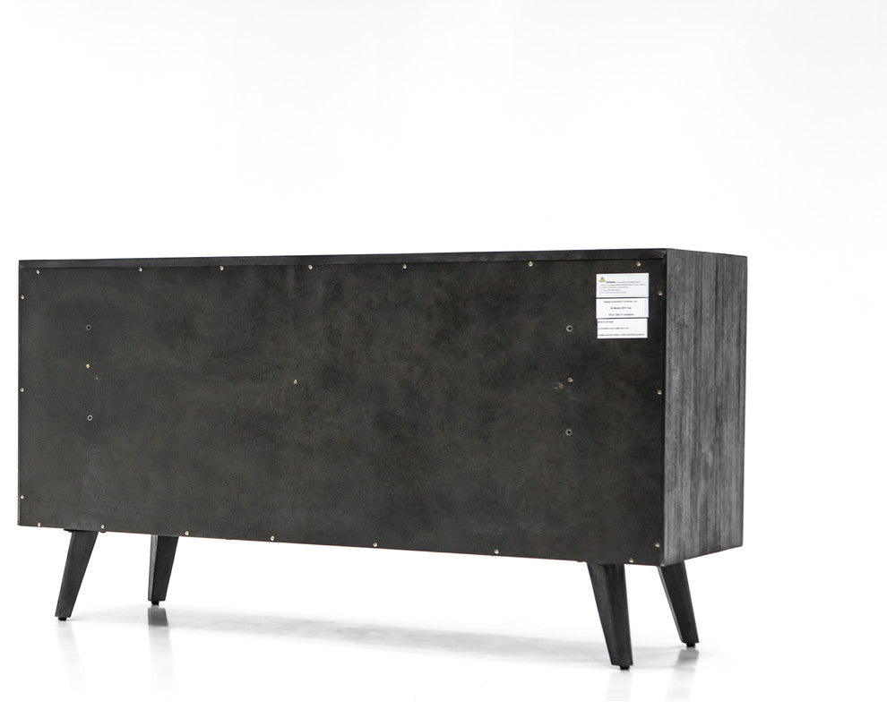 Mohave Mid-Century Tundra Grey Acacia 6 Drawer Dresser