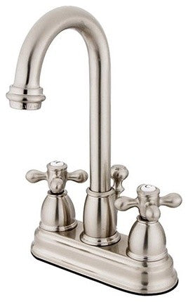 Kingston Brass 4" Centerset Bathroom Faucet, Brushed Nickel