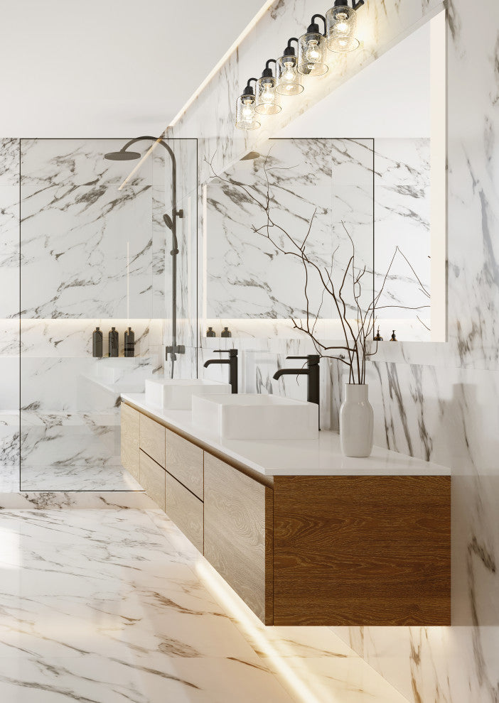 Zlite 340-5V-MB 5-Light Vanity, Clear Seeded