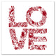 Love Floral 16x16 Canvas Wall Art