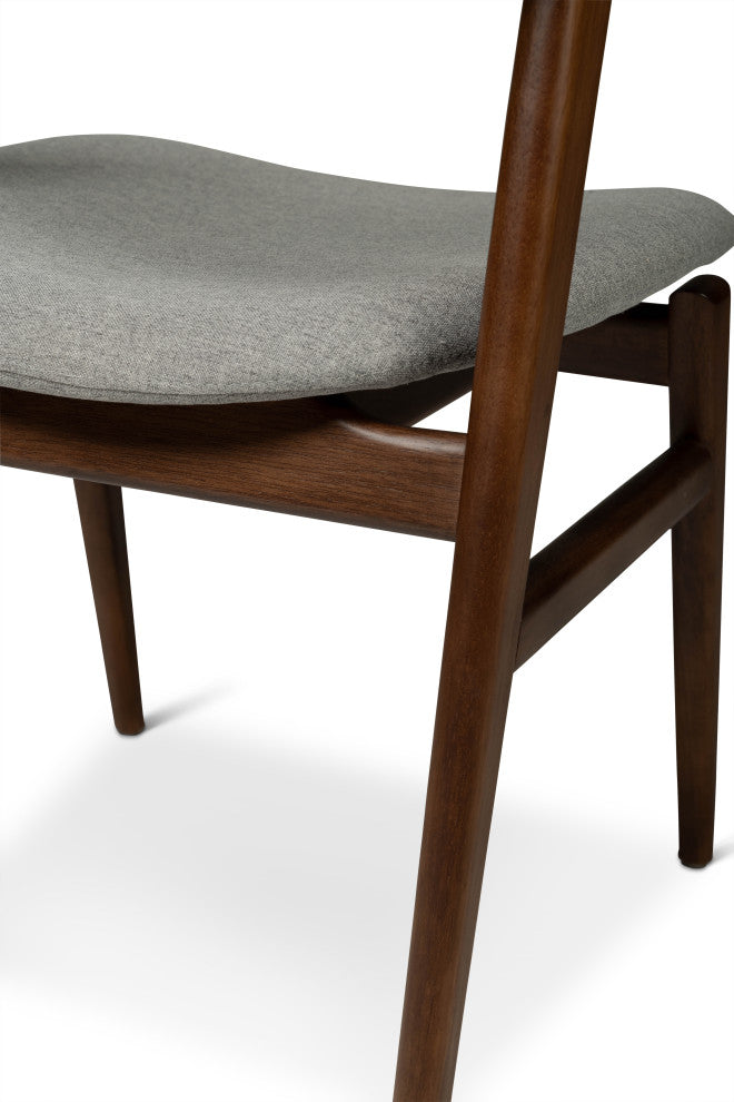 Modern Brazilian, Velma, Side Chair, Nogal/Essence Gray