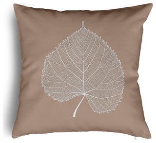 Leaf Study Accent Pillow With Removable Insert, Mauve, 20"x20"