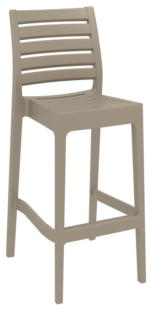 Compamia Ares Resin Barstool Taupe, Set of 2