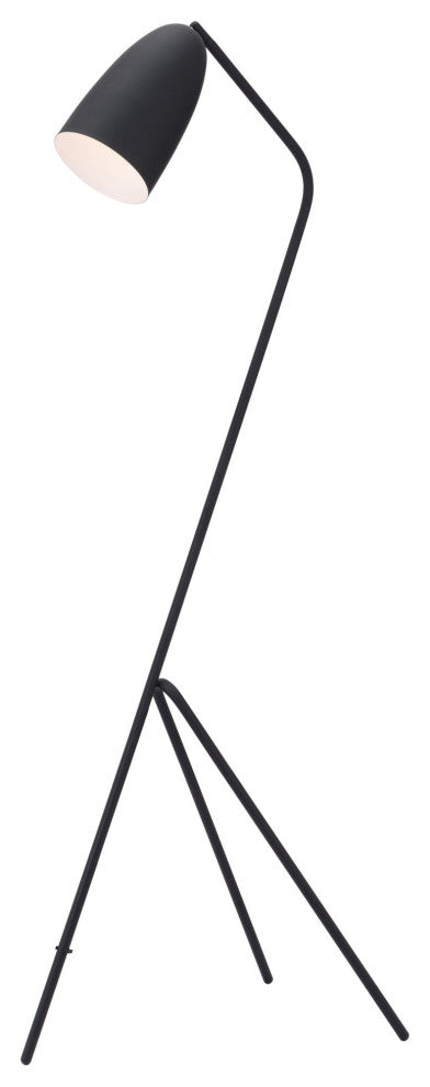 Floor Lamp Light, Steel Metal, Black, Kitchen Lounge Bistro Lobby Hospitality