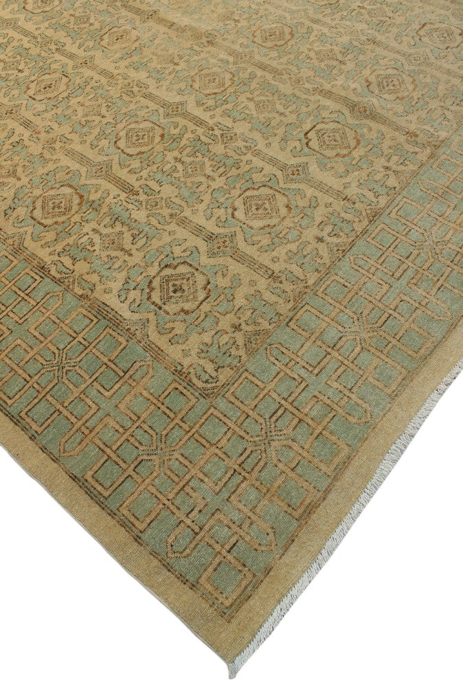 Yousafi Fine Chobi Cynthia Beige and Brown Rug, 8''11x11''9