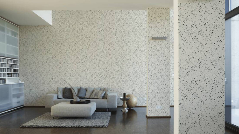 Sample, Modern Textured Wallpaper Featuring Woven Wood, 373942