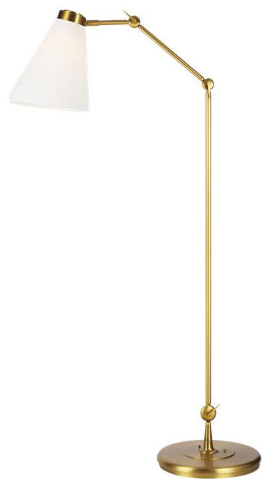 Generation Lighting, TT1101BBS1, Grand Task Floor Lamp, Burnished Brass
