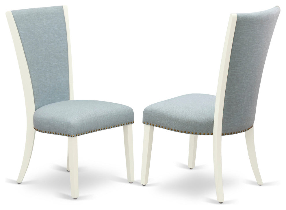 A Dining Set Of 2 Chairs, 12" Butterfly Leaf Rectangle Table, Linen White