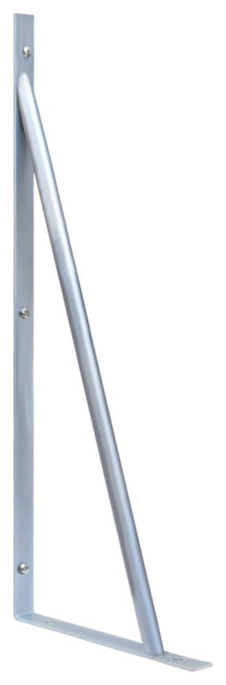 Vidaxl Support Brackets For Fence Post 3-Piece Galvanized Steel
