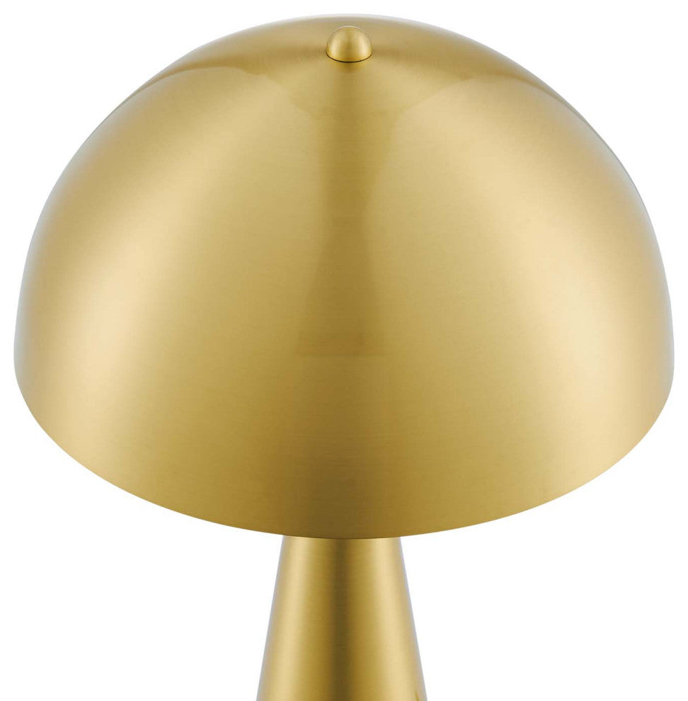Selena Metal Table Lamp, Satin Brass