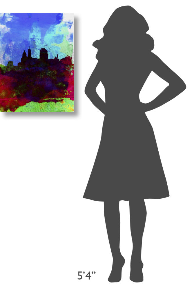"Cincinnati Watercolor Skyline" Fine Art Print
