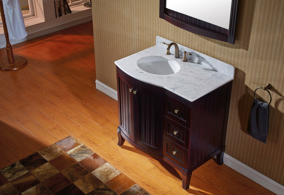 Khaleesi 36" Single Bathroom Vanity Set, Espresso