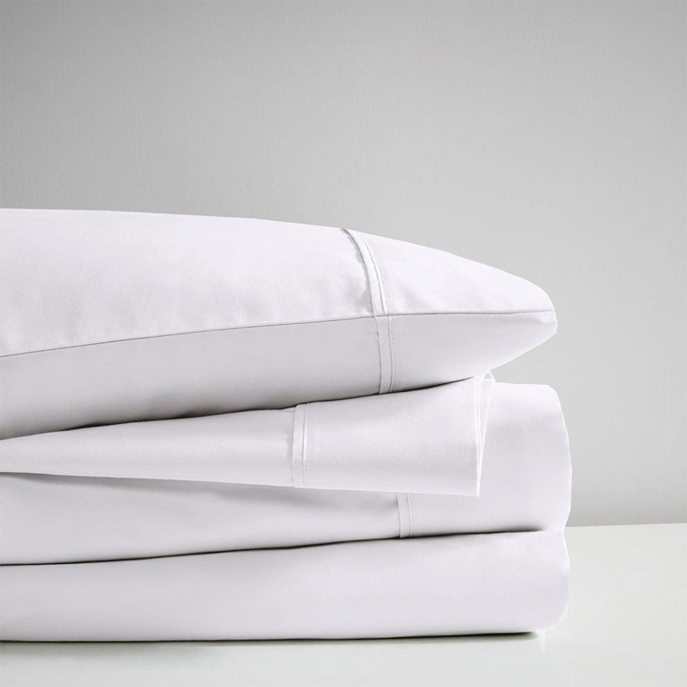Beautyrest 600 Thread Count Cooling 4-Piece Sheet Set, White, Queen