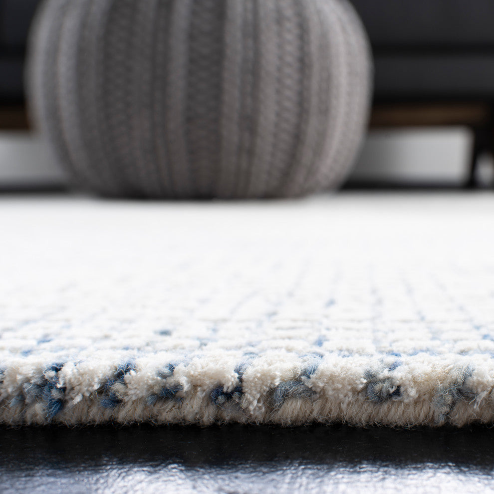 Safavieh Couture Abstract Collection, ABT470 Rug, Ivory/Blue, 2'3"x10'