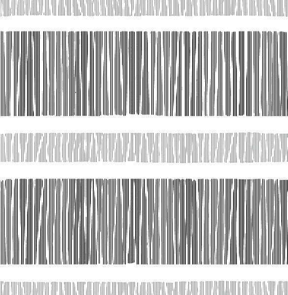 Tribal-Style Monochromatic Stripe Wallpaper, Charcoal Gray & White, Sample