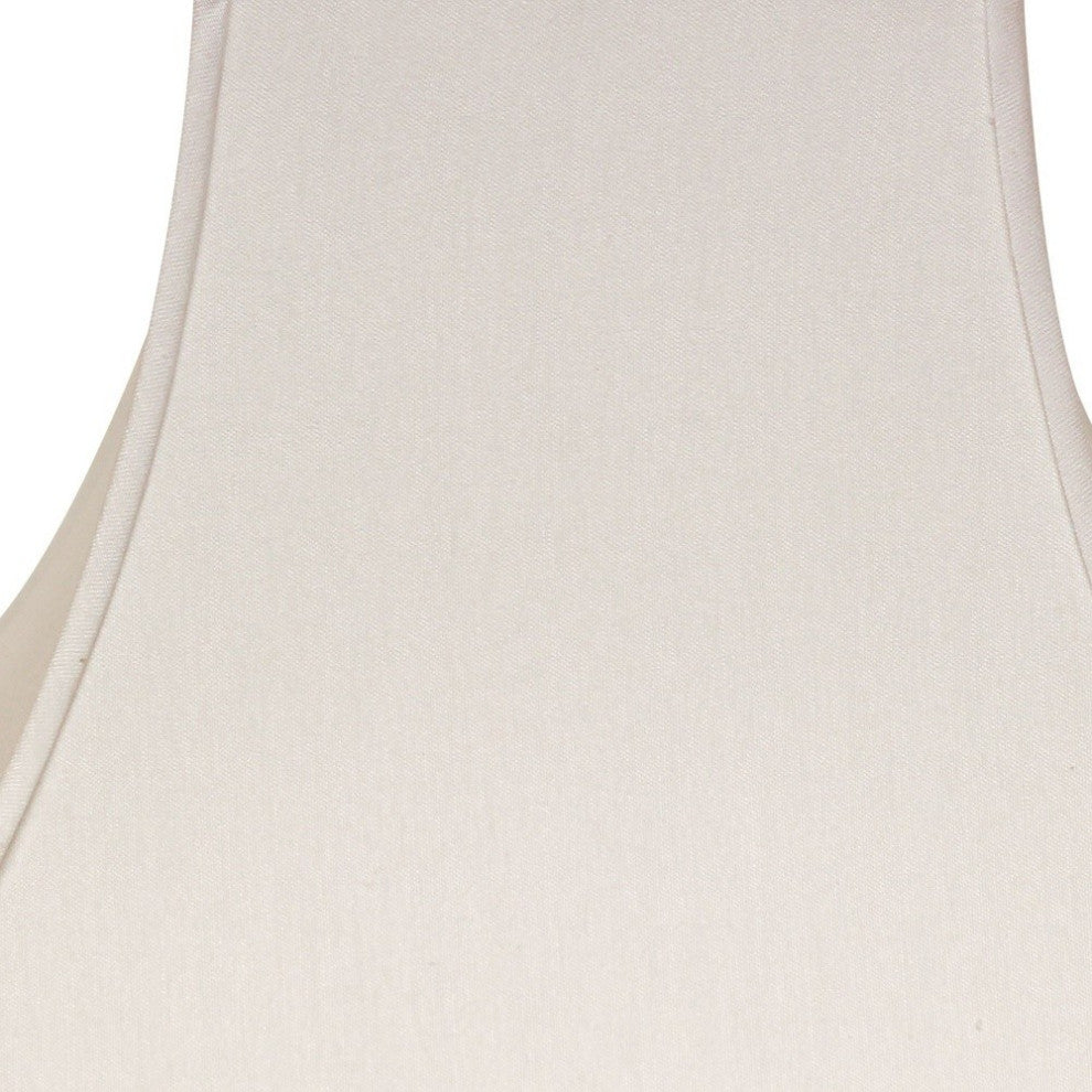 12" White Premium Square Bell Slanted No Slub Lampshade