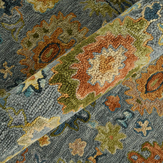 Jackson Traditional Gray Hand-Hooked Area Rug 3'6" x 5'6"