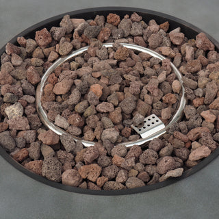 Hemmingway Outdoor Round Fire Pit With Tank Holder, Concrete Finish