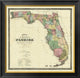"New Map of The State of Florida, 1870"  by Columbus Drew, 26x26"