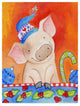 Valarie Wade 'Christmas Piggie' Canvas Art, 24"x18"