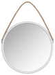 Bolan Silver Framed round mirror with rope