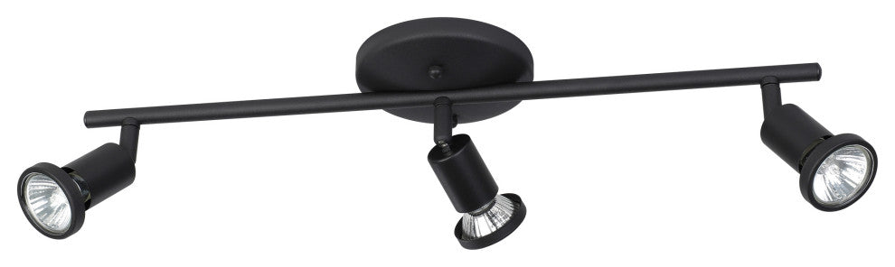 Tremendo 3 Light Fixed Track Light, Structured Black Finish