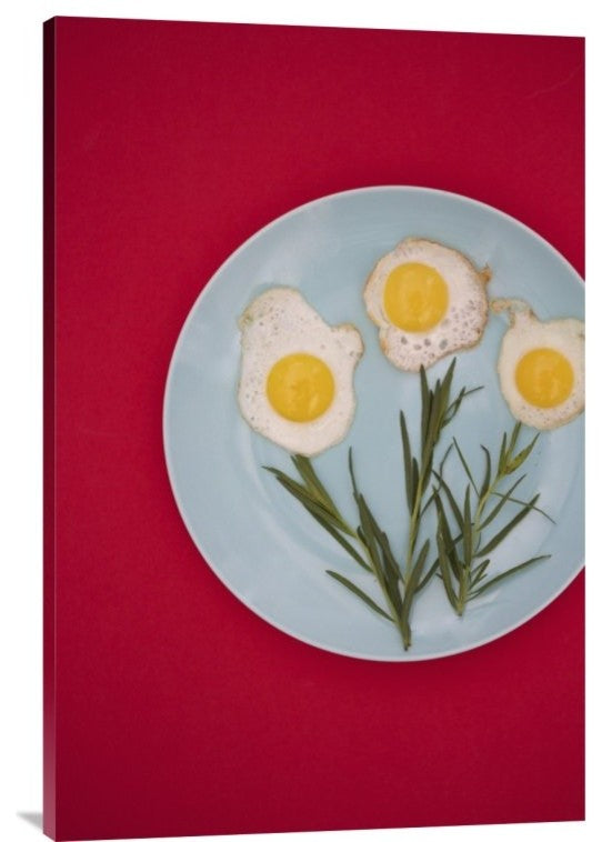 "Flower Eggs" Stretched Canvas Giclee by Sarah Saratonina, 24x36"