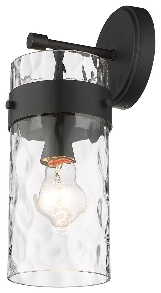 Zlite 3035-1SS-MB 1-Light Wall Sconce, Clear